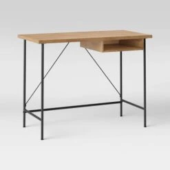Wood And Metal Writing Desk With Storage - Room Essentials™ -Room Essentials Sale GUEST 11fddfe3 6162 4a58 8bb3 5903c2a3ce2d
