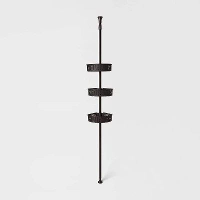 Steel Corner Tension Pole Caddy - Room Essentials™ 5 Steel Corner Tension Pole Caddy - Room Essentials™ - Image 3
