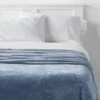 Full/Queen Solid Plush Blanket Blue - Room Essentials™ -Room Essentials Sale GUEST 14e0c3d4 017e 4ca7 93f8 555bcb639340