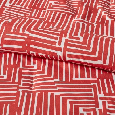 Tread Reversible Microfiber Comforter & Sheets Set Warm Red - Room Essentials™ 4 Tread Reversible Microfiber Comforter & Sheets Set Warm Red - Room Essentials™ - Image 2