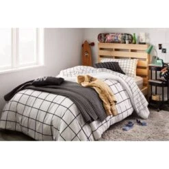 Reversible Microfiber Grid Comforter - Room Essentials™ -Room Essentials Sale GUEST 3461f2cc 3d8d 40ee b98b 17a6275dab4d