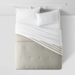 Microfiber Stripe Reversible Comforter - Room Essentials™ -Room Essentials Sale GUEST 3b039eae 6287 4f7a b5e1 b7ab4c2af3a5