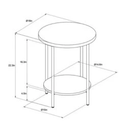 Wood And Metal Round End Table - Room Essentials™ -Room Essentials Sale GUEST 3b0a8f5b 71c3 483e 99d5 ee523c908f0c