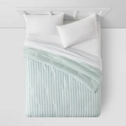 Microfiber Reversible Stripe Comforter Mint Green - Room Essentials™ -Room Essentials Sale GUEST 42587d4b b541 47ee b41f 96f9590cdb79