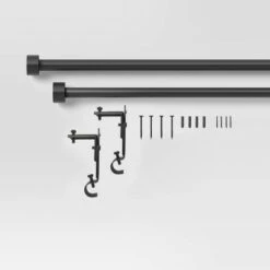 Easy Hang Frame Mount Curtain Rod Set Black - Room Essentials™ -Room Essentials Sale GUEST 4d100c82 49c8 4405 ab6b b86cd52cbae4