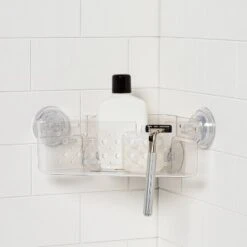 Suction Corner Basket Clear - Room Essentials™