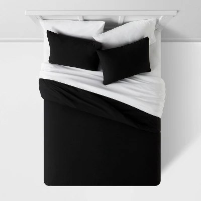 Microfiber Textured Duvet Cover & Sham Set - Room Essentials™ 4 Microfiber Textured Duvet Cover & Sham Set - Room Essentials™ - Image 2
