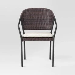 3pc Wicker Bistro Set With Cushions - Dark Brown - Room Essentials™ -Room Essentials Sale GUEST 73aa5a21 7c17 4fb2 90e7 c638396d478f