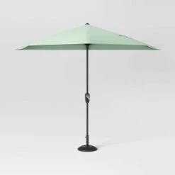7.813'x8.83' Half Circle Patio Umbrella - Black Pole - Room Essentials™ -Room Essentials Sale GUEST 7428ca1b 6a0b 4d47 aff8 c994ccff9850