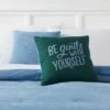18"x18" Square Be Gentle With Yourself Cotton Decorative Pillow Dark Green - Room Essentials™ -Room Essentials Sale GUEST a23a004d 68e5 4a47 b2a2 4176b5716194