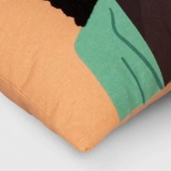 Square Woman With Pink Sunglasses Embroidered Cotton Square Throw Pillow Orange - Room Essentials™ -Room Essentials Sale GUEST a6f6b4fe 8856 4da1 a756 896c58a74149