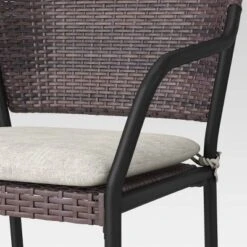 3pc Wicker Bistro Set With Cushions - Dark Brown - Room Essentials™ -Room Essentials Sale GUEST aca2327f 450c 467e 991d 34e5a1b3a684