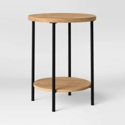Wood And Metal Round End Table - Room Essentials™ -Room Essentials Sale GUEST b471152e 3324 4b45 a184 e540cd26a19b