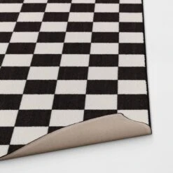 4'x5'5" Small Checker Rug Charcoal And Ivory - Room Essentials™ -Room Essentials Sale GUEST c9005e56 48da 44fe 8300 c5eefac4a0c7