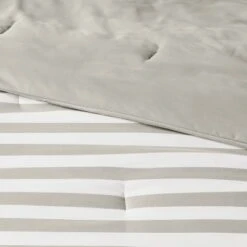 Microfiber Stripe Reversible Comforter - Room Essentials™ -Room Essentials Sale GUEST de944a95 9144 4b7c 89c7 3995d641f09a