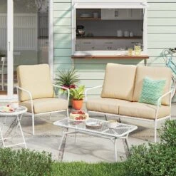 Metal Mesh Coffee Table - White - Room Essentials™