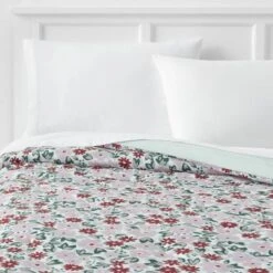 Microfiber Reversible Floral Print Comforter Light Purple/Mint Green - Room Essentials™ -Room Essentials Sale GUEST eaf962da 0b45 45f4 a772 43b7646ca4f6