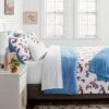 Butterfly Print Microfiber Decorative Bed Set With Throw Blue/Red/White - Room Essentials™ -Room Essentials Sale GUEST ed97f3d3 53a8 41f3 8790 11a72e1de627